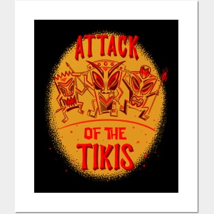 Attack of the Tikis Halloween Monster Posters and Art